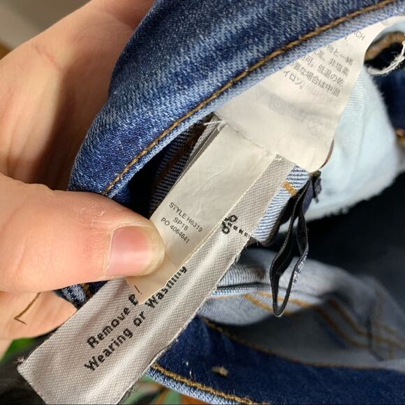 Madewell High Rise Button Fly Skinny Released Hem Distressed Jeans Size 25 - Picture 8 of 11